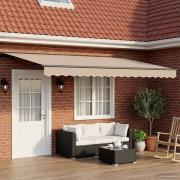 vidaXL Elektrisk Retraktabel Markis Beige och Antracit 4,5 × 3,5 m