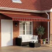 vidaXL Elektrisk Retraktabel Markis Orange, Svart, Antracit 5 × 3,5 m