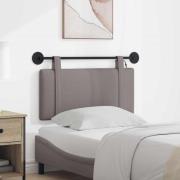 vidaXL Hängande sänggavel Med LED-lampa Taupe Tyg
