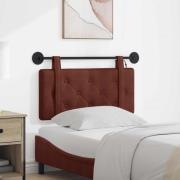 vidaXL Hängande sänggavel Med LED-lampa Skinande Brun Antik PU