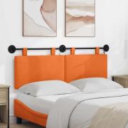 vidaXL Hängande sänggavel Med LED-lampa Orange Kordread tyg