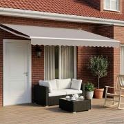 vidaXL Elektrisk utdragbar markisram Vit 5 x 3 m Aluminium