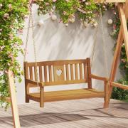 vidaXL Trädgårdsgungbänk Naturlig 110 x 56 x 58 cm Massivt Akaciaträ