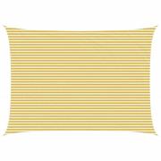 vidaXL Solsätt segel Gul och Vit 5 x 8 m HDPE