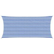 vidaXL Solsätt segel Blå och Vit 2 x 4 m HDPE