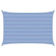 vidaXL Solsätt segel Blå och Vit 3 x 5 m HDPE