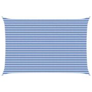 vidaXL Solsätt segel Blå och Vit 4 x 6 m HDPE