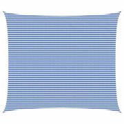 vidaXL Solsätt segel Blå och Vit 6 x 8 m HDPE