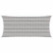 vidaXL Solsätt segel Ljusgrå och vit. 2 x 5 m HDPE