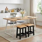 VidaXL Barpall EKAI 2 pcs Svart 40 x 29 x 45,5 cm Massiv furu