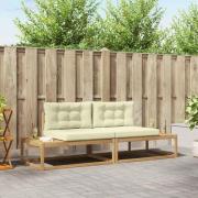 vidaXL Utomhussoffset med kudde Vit 230,5 x 83 x 73 cm Polyester