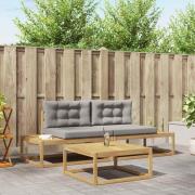 vidaXL Utomhussoffset med kudde Vit 79 x 79 x 37 cm Polyester