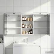vidaXL Badrumsskåpsset 3 pcs 140 x 14,5 x 70 cm Konstruerat trä