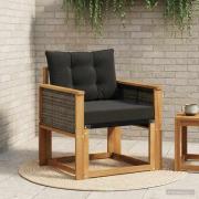 vidaXL Utomhus Mellansoffa Massivt Akaciaträ Naturlig