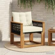 vidaXL Utomhus Mellansoffa Massivt Akaciaträ Naturlig