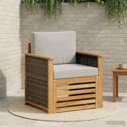 vidaXL Utomhus Mellansoffa Naturlig