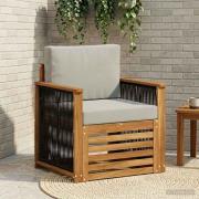 vidaXL Utomhus Mellansoffa Naturlig