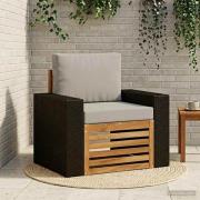 vidaXL Utomhus Mellansoffa Naturlig