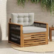 vidaXL Utomhus Mellansoffa Naturlig