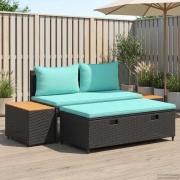 vidaXL Utomhussoffset 4-Antal sittplatser 4 pcs 55 x 30 x 39 cm