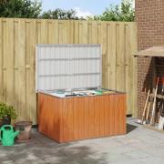 vidaXL Utomhusförvaringslåda trä 150 x 101 x 91 cm Galvaniserat stål