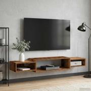 vidaXL Väggmonterad TV-skåp Väggmonterat Gammalt trä 140 x 28 x 21 cm