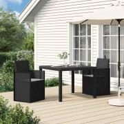 vidaXL Trädgårdsmatstolar 2 pcs Antracit och Ljusgrå PP