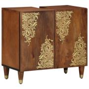 vidaXL Diskbänksskåp Honung brun 62 x 33 x 58 cm Massivt mangoträ
