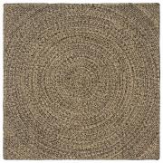 vidaXL Områdesmattor Naturlig och svart 120 x 120 cm Jute