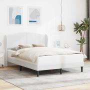 vidaXL Sängram med huvudgavel Vit 120 x 190 cm Konstläder