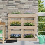 vidaXL Blomlådor för Euro-pallar 12 pcs Svart 36 x 13,5 x 9,5 cm