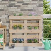 vidaXL Blomlådor för Euro-pallar 12 pcs Grå 13,5 x 9 x 9,5 cm