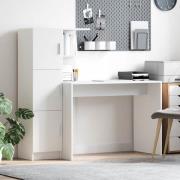 vidaXL Skrivbord 2 pcs Vit