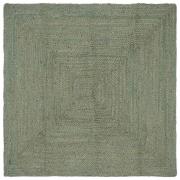 vidaXL Områdesmattor Rektangulär Olivgrön 160 x 160 cm Jute