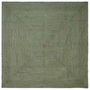 vidaXL Områdesmattor Fyrkantig Olivgrön 240 x 240 cm Jute