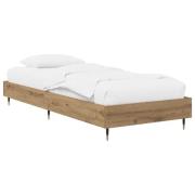 vidaXL Sängram Artisan-ek 80 x 200 cm Konstruerat trä