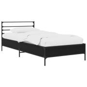 vidaXL Sängram Svart ek 80 x 200 cm Konstruerat trä