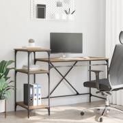 vidaXL Skrivbord Artisan Ek 135 x 50 x 90 cm Konstruerat trä