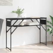 vidaXL Konsolbord Svart Ek 105x30x75cm Konstruerat trä