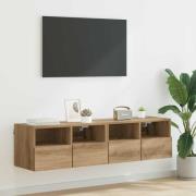 vidaXL TV-väggskåp 2 pcs Artisan Ek 60 x 30 x 30 cm Konstruerat trä