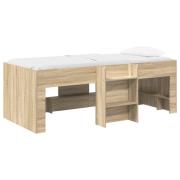 vidaXL Barns hög sängram 2 pcs Sonoma-ek 203 x 101,1 x 68,5 cm