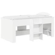 vidaXL Barns hög sängram 2 pcs Vit 163 x 101,1 x 68,5 cm
