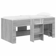 vidaXL Barns hög sängram 2 pcs Grå Sonoma 163 x 101,1 x 68,5 cm