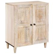 vidaXL Sideboard Vit 60 x 33 x 75 cm massivt mangoträ