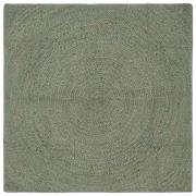 vidaXL Områdesmattor Olivgrön 120 x 120 cm Jute