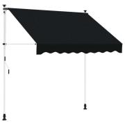 vidaXL Manuell Utdragbar Markis Svart 350 cm