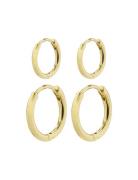 Pilgrim Ariella Recycled Hoop Earrings 2-In-1 Set Guld