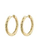 Pilgrim Elanor Rustic Texture Hoop Earrings Guld