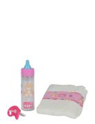 Simba Leksaker New Born Baby First Nursing Set Rosa