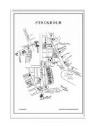 Stockholm Home Decoration Posters & Frames Posters Black & White Multi...